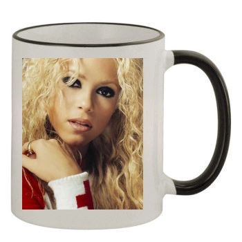 Shakira 11oz Colored Rim & Handle Mug