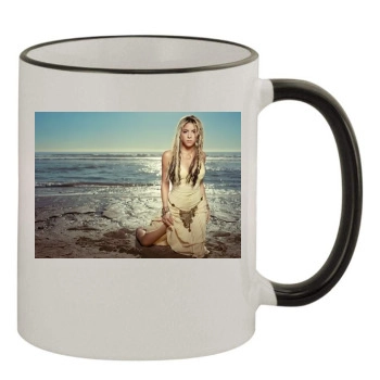 Shakira 11oz Colored Rim & Handle Mug