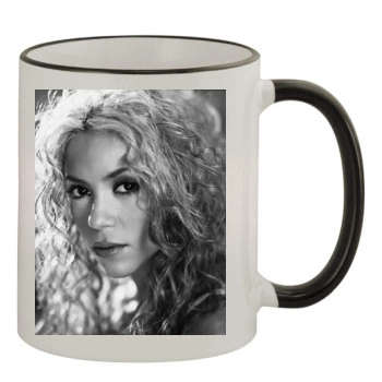 Shakira 11oz Colored Rim & Handle Mug