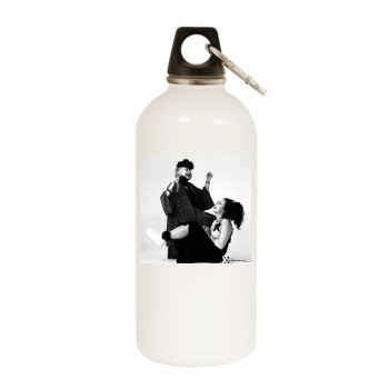 Helena Bonham Carter White Water Bottle With Carabiner