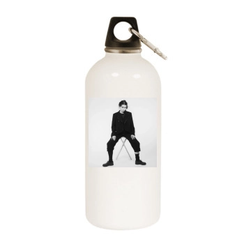 Helena Bonham Carter White Water Bottle With Carabiner