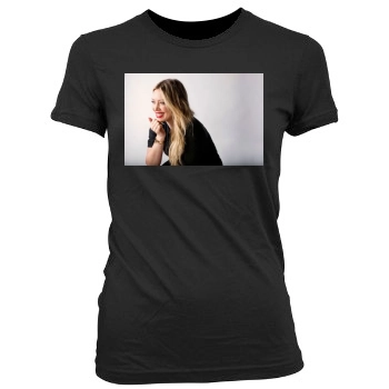 Hilary Duff Women's Junior Cut Crewneck T-Shirt