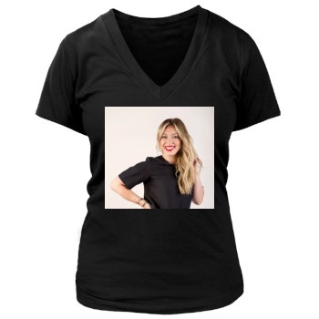 Hilary Duff Women's Deep V-Neck TShirt