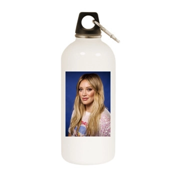 Hilary Duff White Water Bottle With Carabiner