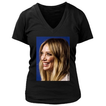 Hilary Duff Women's Deep V-Neck TShirt