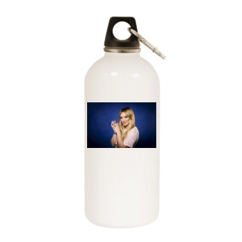 Hilary Duff White Water Bottle With Carabiner