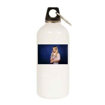 Hilary Duff White Water Bottle With Carabiner