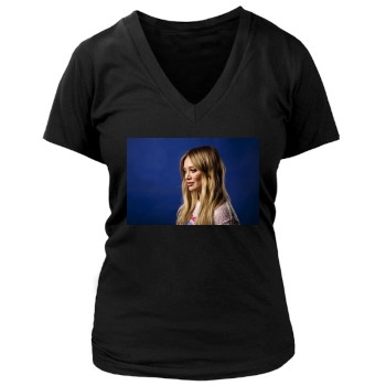 Hilary Duff Women's Deep V-Neck TShirt