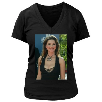 Shania Twain Women's Deep V-Neck TShirt