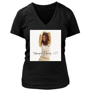 Shania Twain Women's Deep V-Neck TShirt