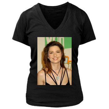 Shania Twain Women's Deep V-Neck TShirt