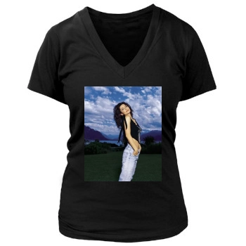 Shania Twain Women's Deep V-Neck TShirt