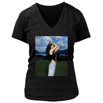 Shania Twain Women's Deep V-Neck TShirt