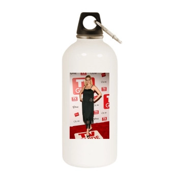 Shanna Moakler White Water Bottle With Carabiner