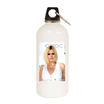 Shanna Moakler White Water Bottle With Carabiner