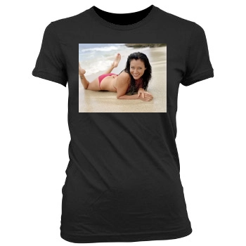 Shannen Doherty Women's Junior Cut Crewneck T-Shirt