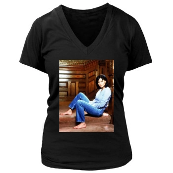 Shannen Doherty Women's Deep V-Neck TShirt