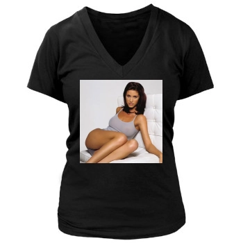 Shannon Elizabeth Women's Deep V-Neck TShirt