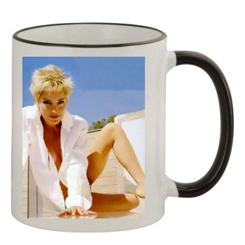 Sharon Stone 11oz Colored Rim & Handle Mug