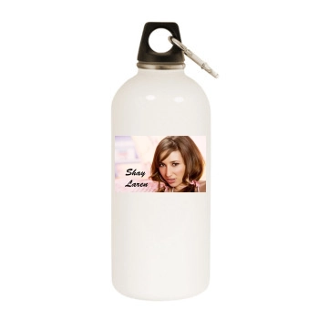 Shay Laren White Water Bottle With Carabiner