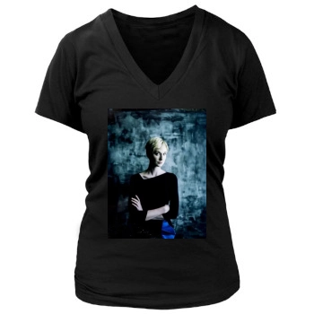 Elizabeth Debicki Women's Deep V-Neck TShirt