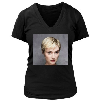 Elizabeth Debicki Women's Deep V-Neck TShirt