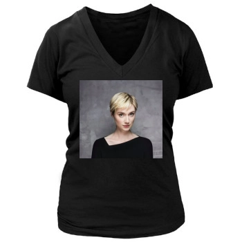 Elizabeth Debicki Women's Deep V-Neck TShirt