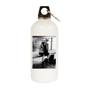 Elizabeth Debicki White Water Bottle With Carabiner