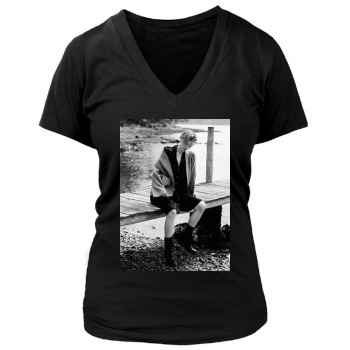 Elizabeth Debicki Women's Deep V-Neck TShirt