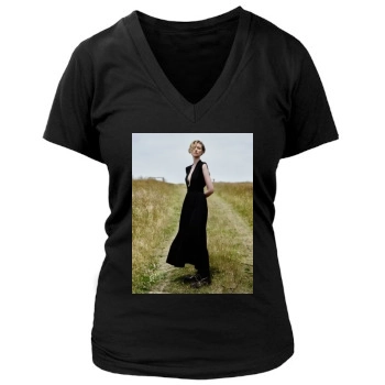 Elizabeth Debicki Women's Deep V-Neck TShirt