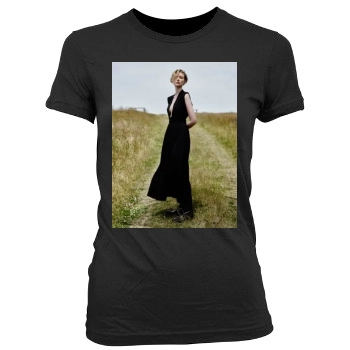 Elizabeth Debicki Women's Junior Cut Crewneck T-Shirt