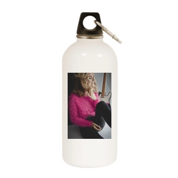 Florrie Arnold White Water Bottle With Carabiner