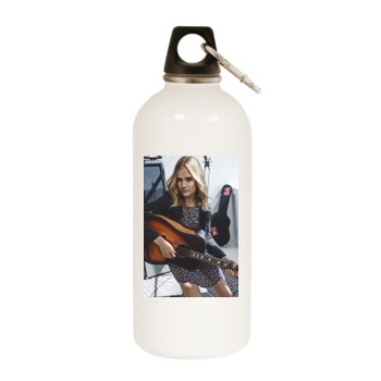 Florrie Arnold White Water Bottle With Carabiner