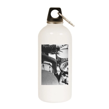 Florrie Arnold White Water Bottle With Carabiner