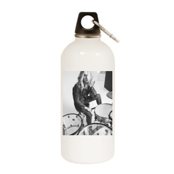 Florrie Arnold White Water Bottle With Carabiner