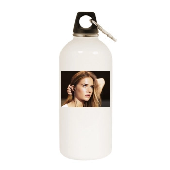 Florrie Arnold White Water Bottle With Carabiner