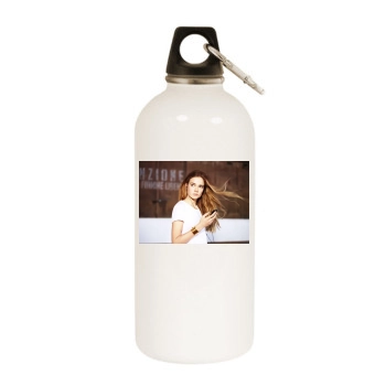 Florrie Arnold White Water Bottle With Carabiner