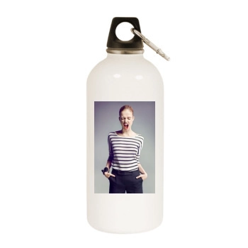 Florrie Arnold White Water Bottle With Carabiner