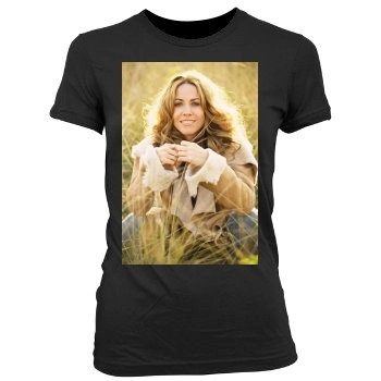 Sheryl Crow Women's Junior Cut Crewneck T-Shirt