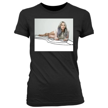 Hilary Duff Women's Junior Cut Crewneck T-Shirt