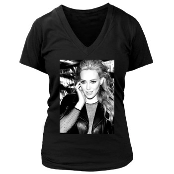 Hilary Duff Women's Deep V-Neck TShirt