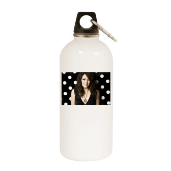 Hilary Duff White Water Bottle With Carabiner