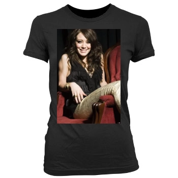 Hilary Duff Women's Junior Cut Crewneck T-Shirt