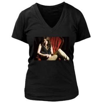 Hilary Duff Women's Deep V-Neck TShirt