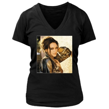 Hilary Duff Women's Deep V-Neck TShirt