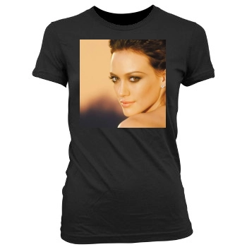 Hilary Duff Women's Junior Cut Crewneck T-Shirt