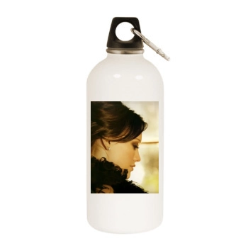 Hilary Duff White Water Bottle With Carabiner