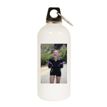 Hilary Duff White Water Bottle With Carabiner