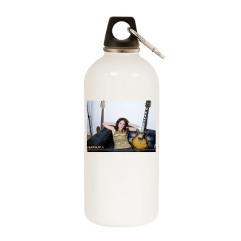 Hilary Duff White Water Bottle With Carabiner