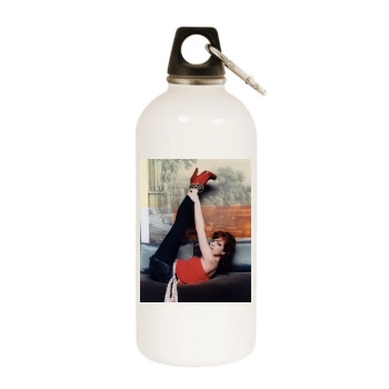 Shirley Manson White Water Bottle With Carabiner